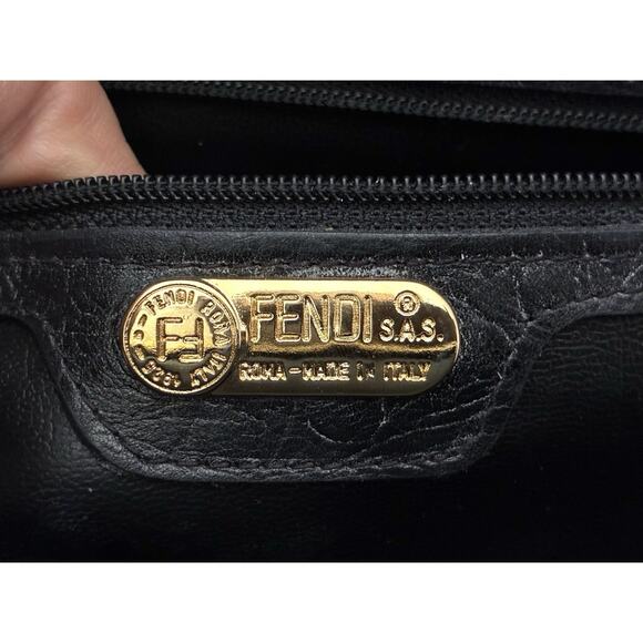 Vintage Fendi Evening Bag Kiss-Lock Golden Chain Authentic - Picture 5 of 14